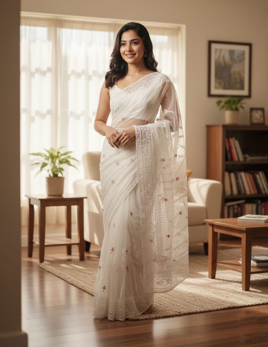 ক্লাসিক অরগাঞ্জা শাড়ি